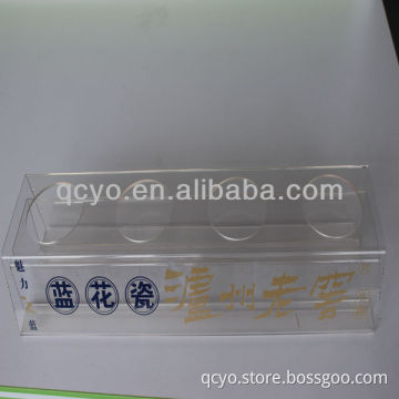 QCY-Z-J044 attractive and high quality acrylic bottle wine rack